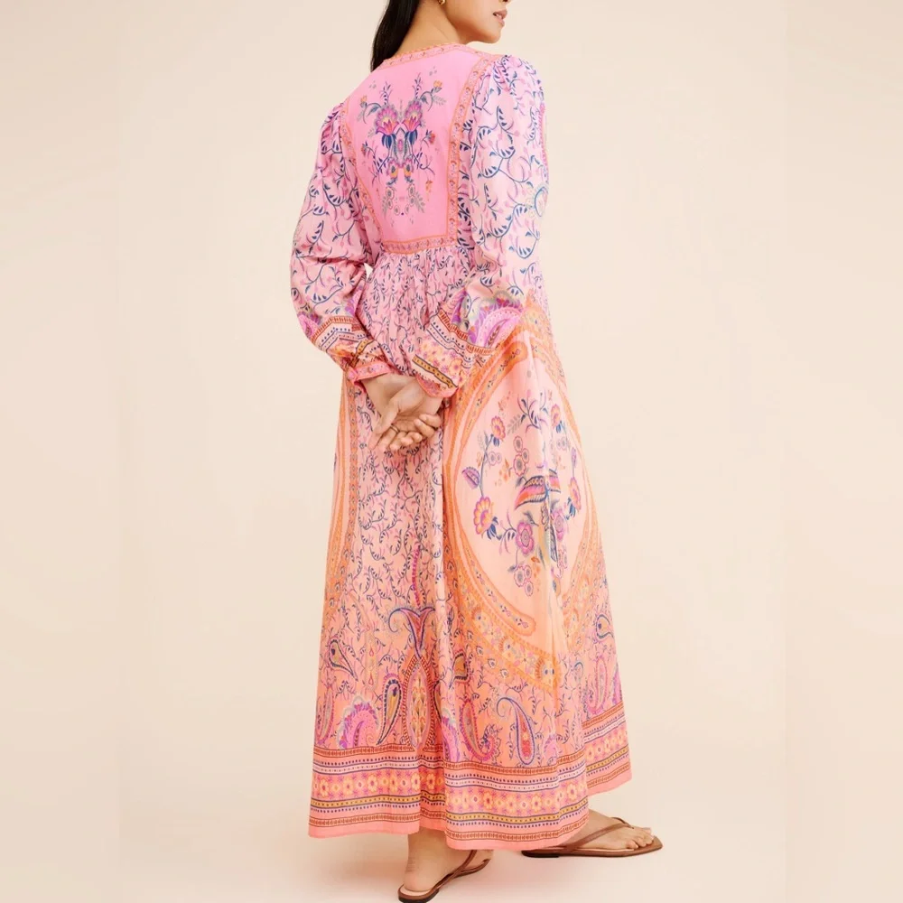 FARM Rio Pink and Orange Maxi Dress - Picture 9 of 14